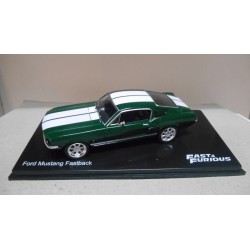 FORD MUSTANG FASTBACK GREEN/WHITE FAST & FURIOUS 1:43 ALTAYA IXO