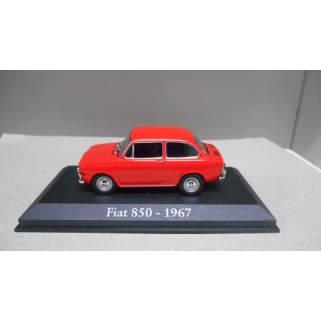 FIAT 850 1967 RED/ROJO 1:43 RBA IXO HARD BOX