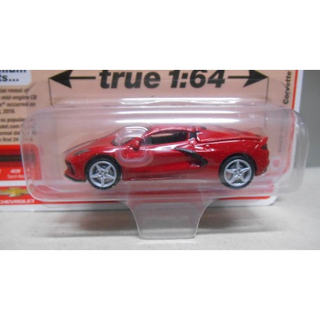 CHEVROLET CORVETTE C8 2020 RED 1:64 AUTO WORLD