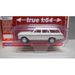 CHEVROLET NOVA II 400 WAGON 1963 WHITE 1:64 AUTO WORLD