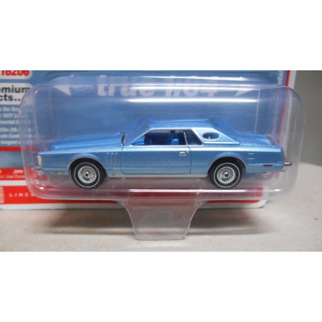 LINCOLN CONTINENTAL MARK V 1977 BLUE 1:64 AUTO WORLD