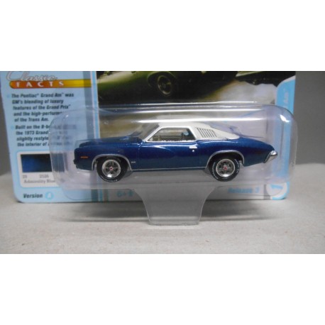PONTIAC GRAND AM 1973 BLUE 1:64 AUTO WORLD