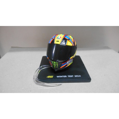 CASCO/HELMET V.ROSSI WINT TEST 2014 MOTO/BIKE 1:5 SPARK ALTAYA DEFECTUOSO/NO URNA