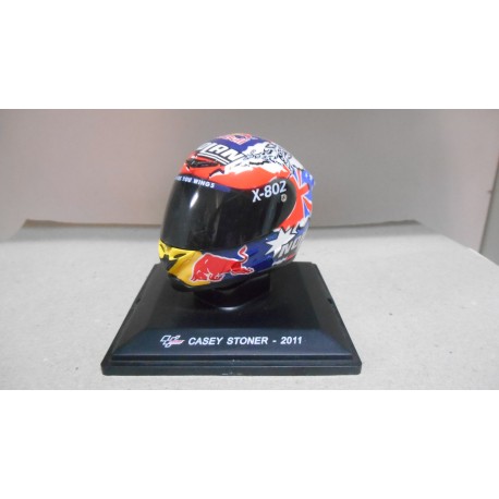 CASCO/HELMET CASEY STONER 2011 WIN MOTO GP HONDA MOTO/BIKE 1:5 SPARK ALTAYA