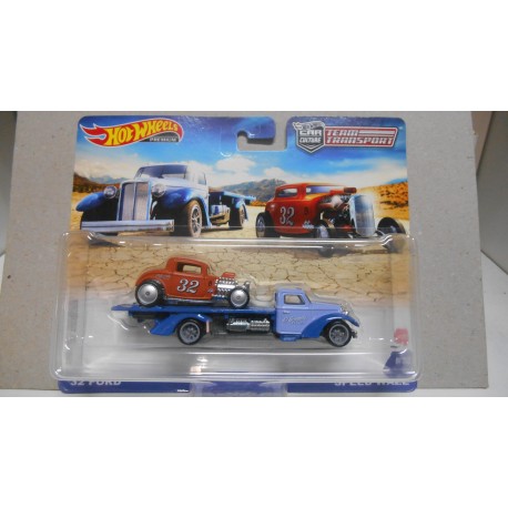 FORD 1932 + SPEED WAZE TEAM TRANSPORT 32 1:64 HOT WHEELS