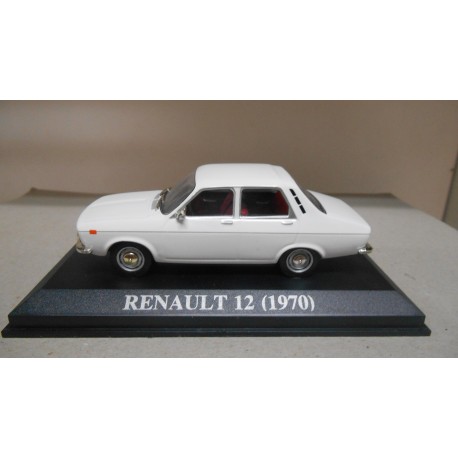 RENAULT 12 1970 BLANCO/WHITE MATRICULA ESPAÑA 1:43 ALTAYA IXO