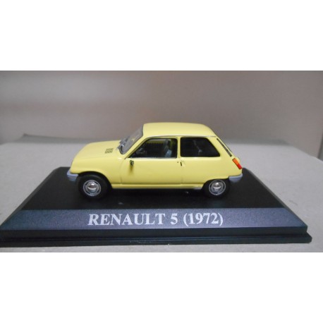 RENAULT 5 1972 AMARILLO/YELLOW MATRICULA ESPAÑA 1:43 ALTAYA IXO