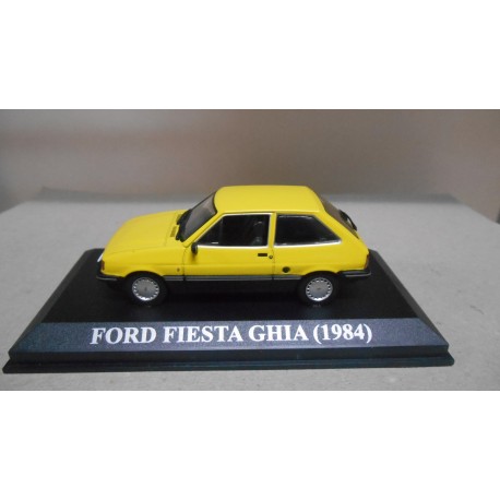 FORD FIESTA GHIA 1984 AMARILLO/YELLOW MATRICULA ESPAÑA 1:43 ALTAYA IXO