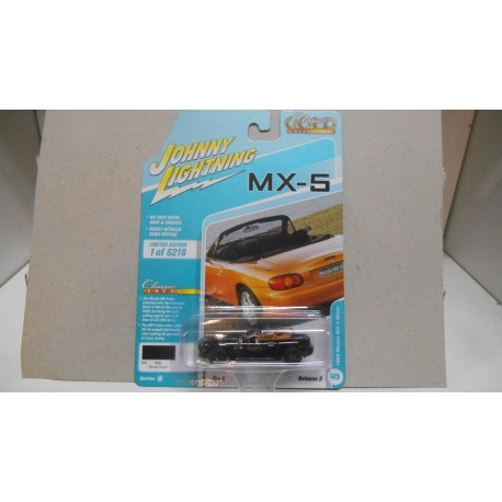 MAZDA MX-5 MIATA 1999 BLACK ONYX CLASSIC GOLD 1:64 JOHNNY LIGHTNING