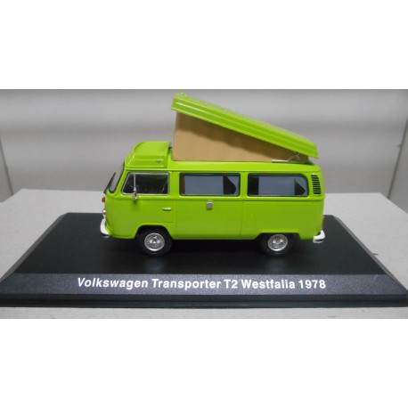 VOLKSWAGEN T2 TRANSPORTER WESTFALIA CAMPER 1978 VW GERMANY 1:43 DeAGOSTINI IXO