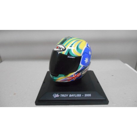 CASCO/HELMET TROY BAYLISS 2005 MOTO GP HONDA MOTO/BIKE 1:5 SPARK ALTAYA