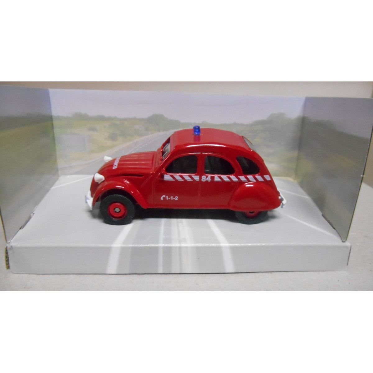 Albacete Plasticos Citroën 2 CV Bomberos friction 9,5 cm RARE