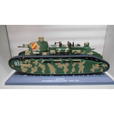 CHAR FCM 2C FRANCE 1939 TANKS WW 2 1:43 ALTAYA IXO