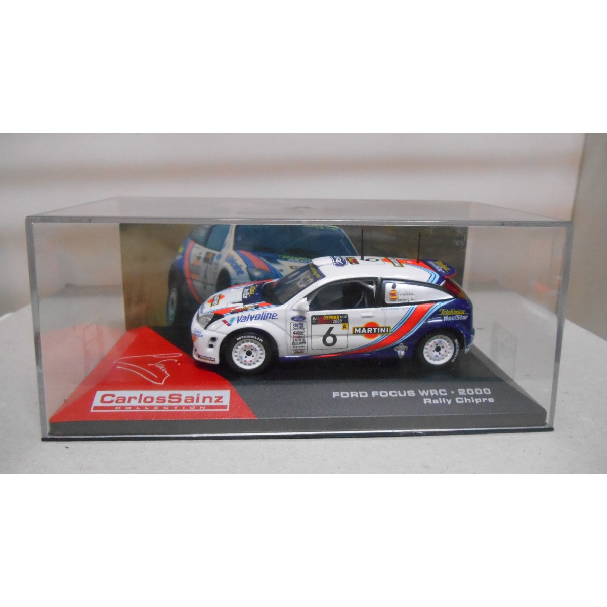 MAQUETA COCHE METAL CARLOS SAINZ - FORD WRC - RALLY CHIPRE