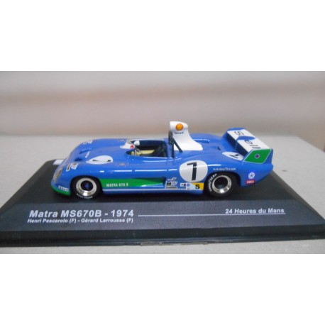 MATRA MS670 B 1974 WINNER 24 H LE MANS PESCAROLO-LARROUSSE 1:43 ALTAYA IXO