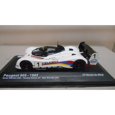 PEUGEOT 905 WIN 24H LE MANS 1992 WARWICK/DALMAS/BLUNDELL 1:43 ALTAYA IXO