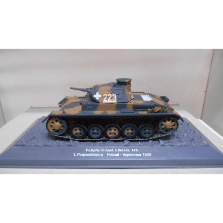 Sd.Kfz.141 AUSF A PANZER III 1939 GERMANY WW II 1:43 ALTAYA IXO
