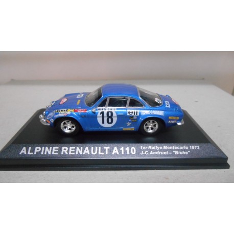 ALPINE A110 RENAULT WIN RALLY MONTE CARLO 1973 J-C ANDRUET 1:43 ALTAYA IXO