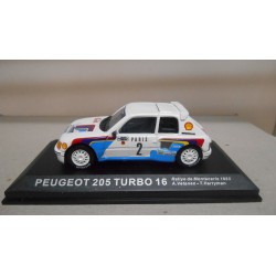 PEUGEOT 205 TURBO 16 WIN RALLY MONTE CARLO 1985 A.VATANEN 1:43 ALTAYA IXO
