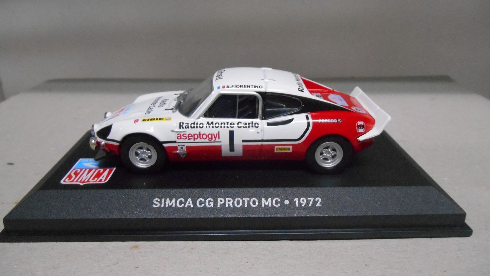 SIMCA CG PROTO MC RALLY NEIGE ET GLACE 1972 FIORENTINO 1:43 ALTAYA IXO - BCN STOCK CARS