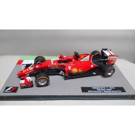 FERRARI SF15 T FORMULA F1 WIN 2015 SEBASTIAN VETTEL MALAYSIA GP 1:43 SALVAT IXO