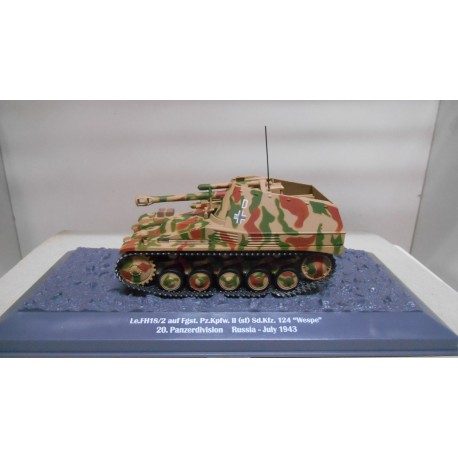 Sd.Kfz.124 WESPE le.FH 18/2 1943 20 PZ.DIV RUSSIA GERMANY TANKS WW 2 1:43 ALTAYA IXO