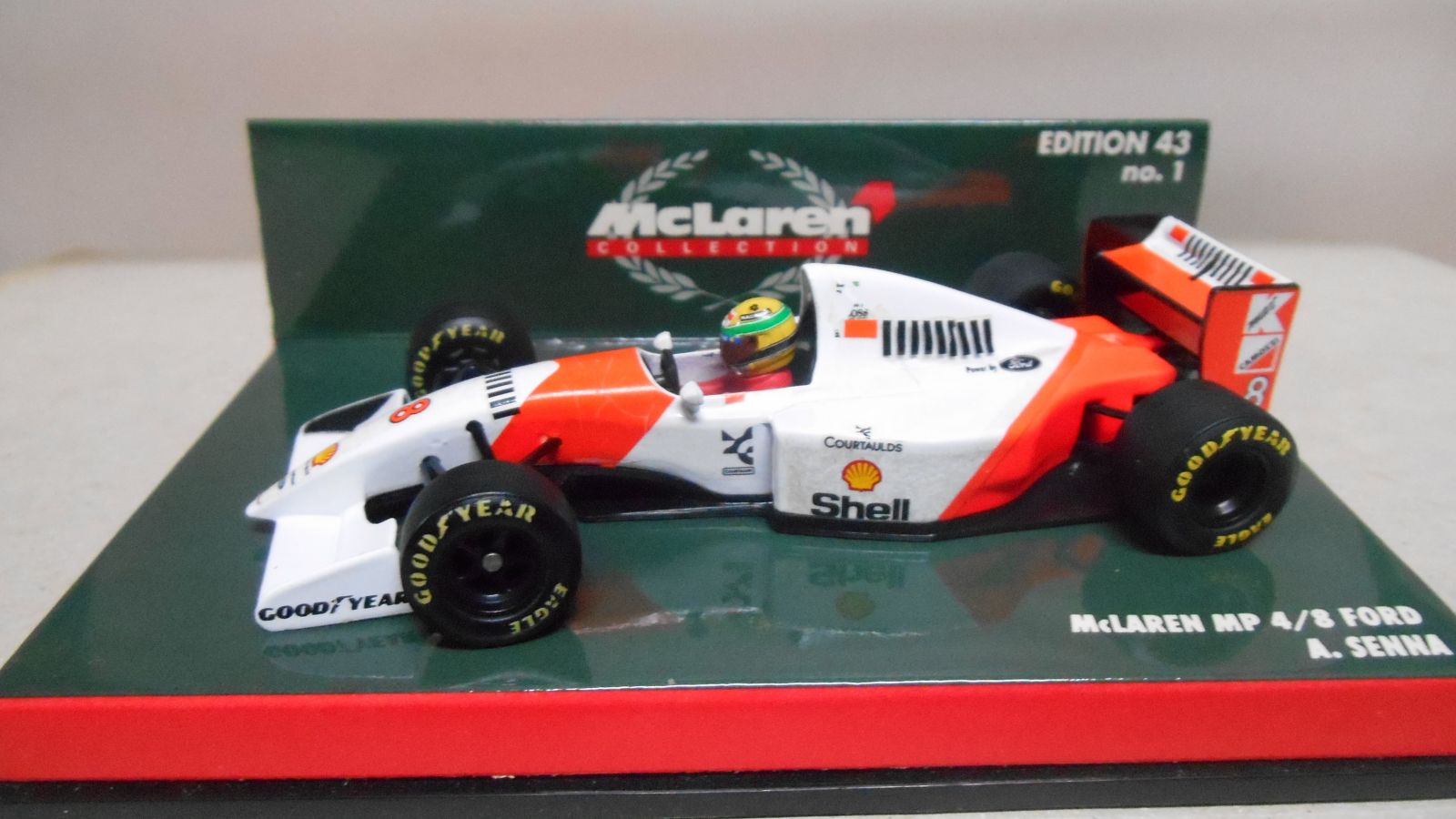 MCLAREN MP 4-8 FORMULA F1 1993 AYRTON SENNA 1:43 MINICHAMPS - BCN