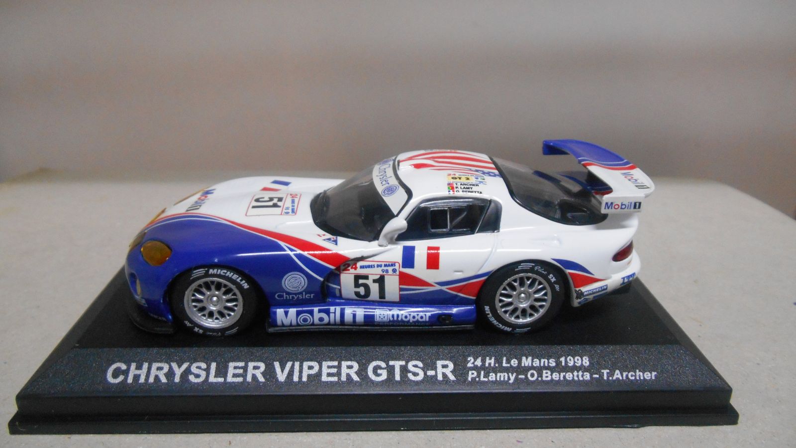 CHRYSLER VIPER GTS-R Oreca n° 50 Le Mans 1998 Provence 1/43