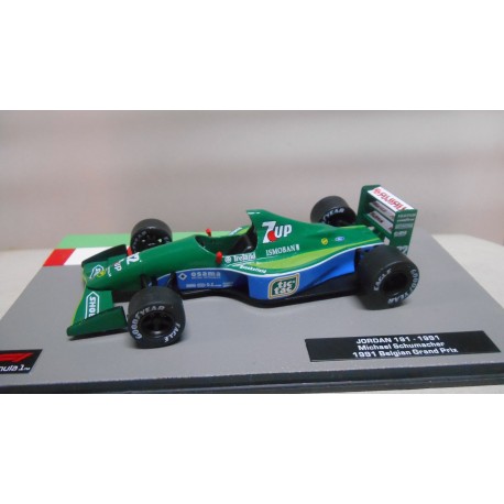 JORDAN 191 FORMULA F1 1991 WIN MICHAEL SCHUMACHER BELGIQUE GP 1:43 SALVAT IXO