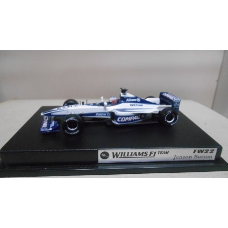 WILLIAMS FW22 FORMULA F1 2000 JENSON BUTTON 1:43 HOT WHEELS