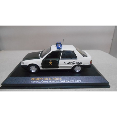 PEUGEOT 309 GL PROFIL 1991 GUARDIA CIVIL 1:43 ALTAYA IXO