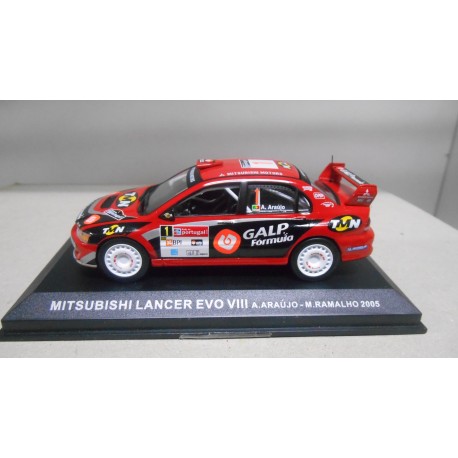MITSUBISHI LANCER EVO VII RALLY PORTUGAL 2005 A.ARAUJO 1:43 ALTAYA IXO