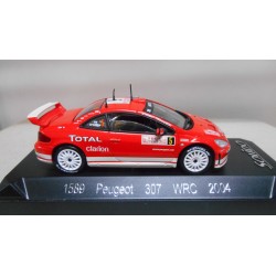 PEUGEOT 307 WRC 2004 RALLY MONTE CARLO GRONHOLM 1:43 SOLIDO 1589 URNA MAL