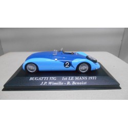 BUGATTI 57 G WIN 24 H LE MANS 1937 WIMILLE-BENOIST CLASSIC CARS 1:43 ALTAYA IXO