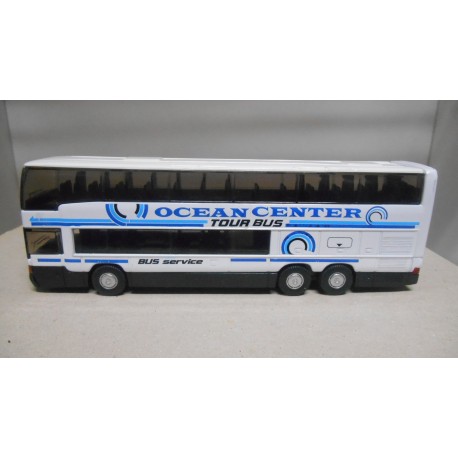 MERCEDES-BENZ O 404 DD OCEAN CENTER TOUR BUS/AUTOBUS 1:64 WELLY