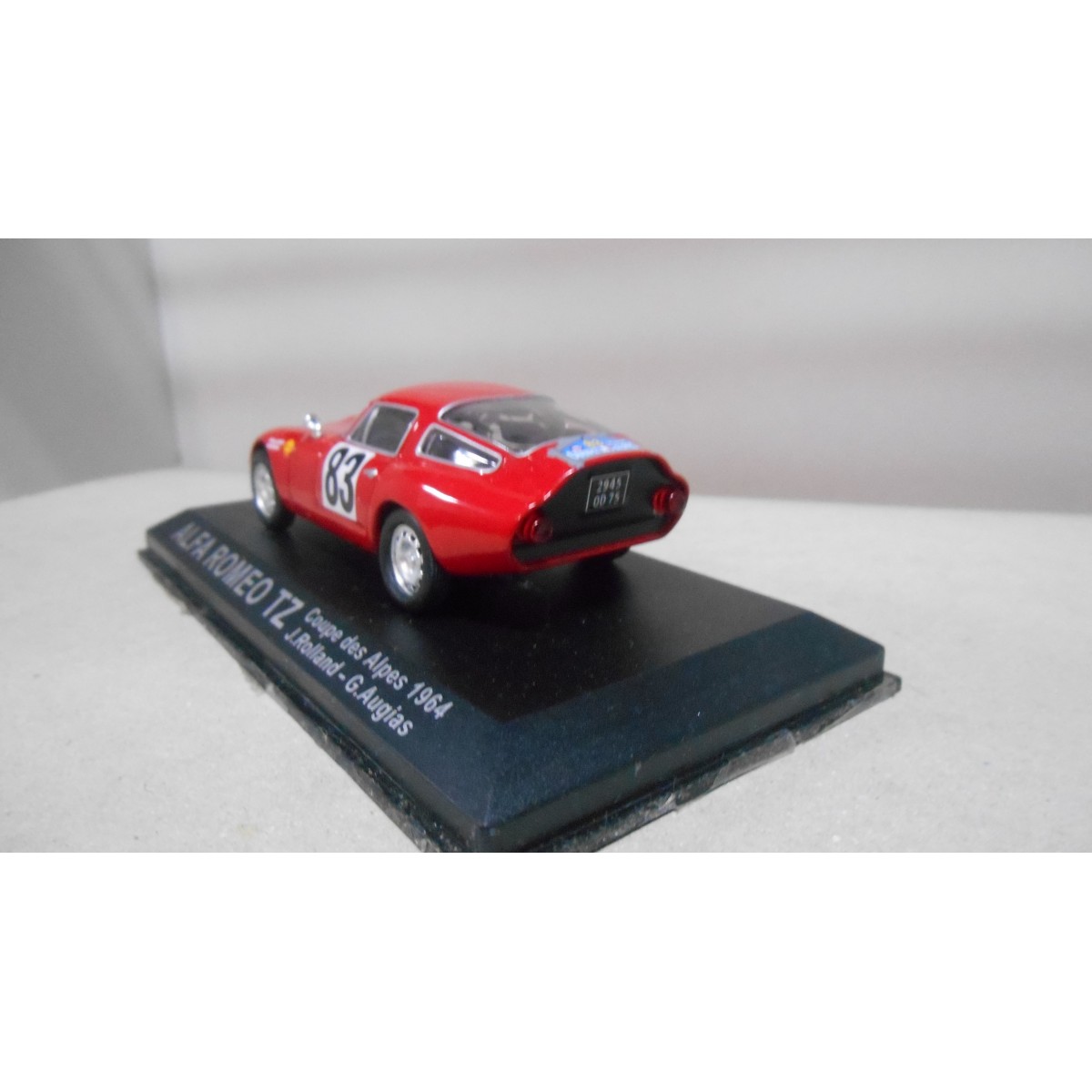 ALFA ROMEO TZ RALLY COUPE DES ALPES 1964 J.ROLLAND 1:43 ALTAYA IXO