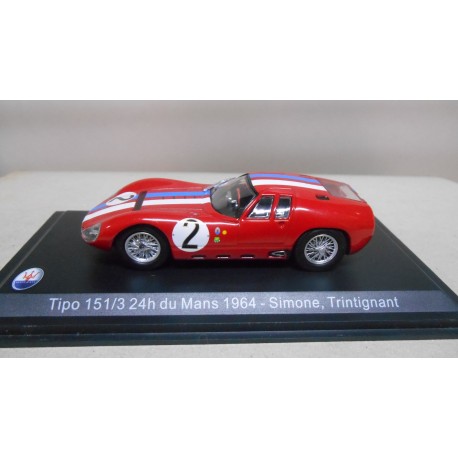 MASERATI TIPO 15 1/3 24 H LE MANS 1964 SIMONE-TRINTIGNANT 1:43 CENTAURIA IXO