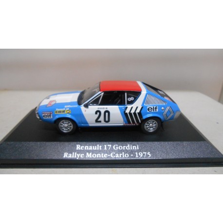RENAULT 17 GORDINI RALLY MONTE CARLO 1975 J.F.PIOT 1:43 ATLAS IXO