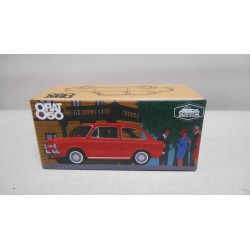FIAT 850 AZUL (INTERIOR MARRON/BROWN) 1:64 MINILAUDO N1L