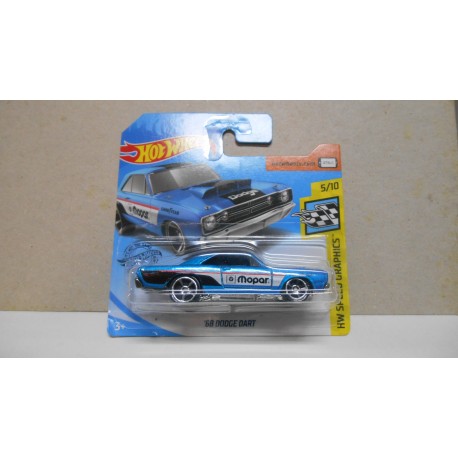 DODGE DART 1968 MOPAR GOODYEAR 5/10 SPEED GRAPHICS 1:64 HOT WHEELS