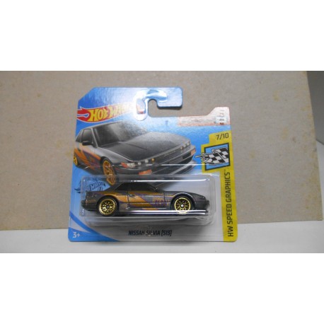 NISSAN SILVIA S13 7/10 SPEED GRAPHICS 1:64 HOT WHEELS