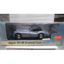 JAGUAR XK140 1955 COUPE DROPHEAD GREY/BLACK 1:18 SUN STAR