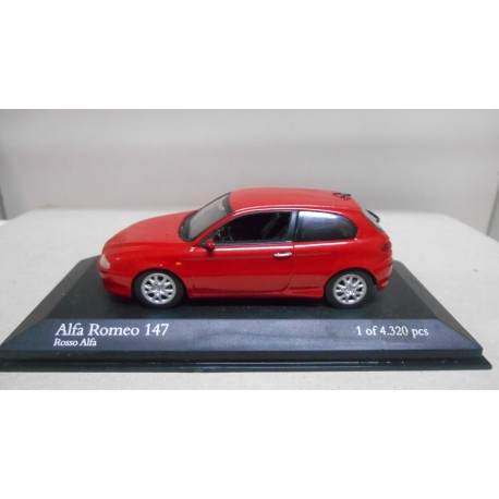 ALFA ROMEO 147 2001 ALFA ROSSO 1:43 MINICHAMPS NO CARTON - BCN