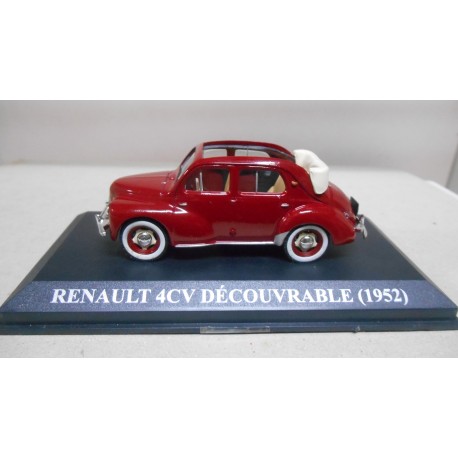 RENAULT 4CV DECOUVRABLE 1952 BORDEAUX 1:43 ALTAYA IXO