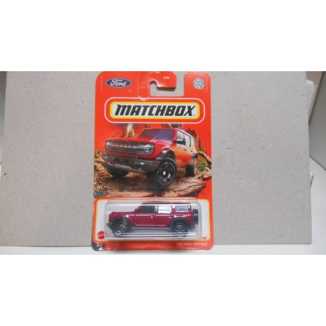 FORD BRONCO 2021 RED USA CARD 1:64 MATCHBOX