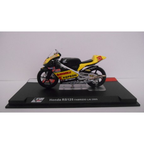 HONDA RS 125 2005 FABRIZIO LAI MOTO/BIKE 1:24 ALTAYA IXO BCN STOCK CARS