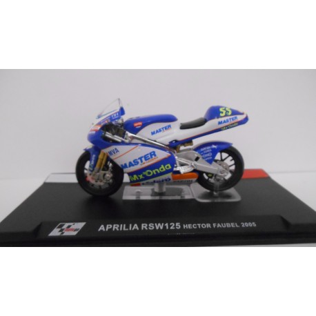 APRILIA RSW 125 2005 HECTOR FAUBEL MOTO/BIKE 1:24 ALTAYA IXO