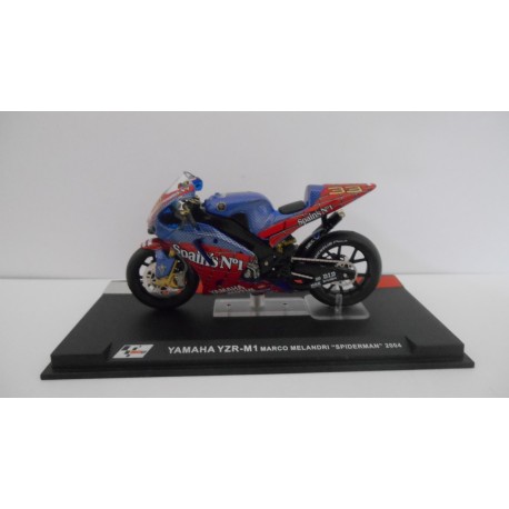 YAMAHA YZR M1 2004 MARCO MELANDRI SPIDERMAN MOTO/BIKE 1:24 ALTAYA IXO