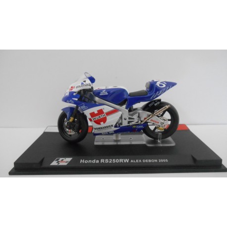 HONDA RS 250 RW 2005 ALEX DEBON MOTO/BIKE 1:24 ALTAYA IXO