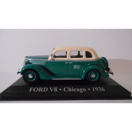 FORD V8 1936 TAXI CHICAGO USA 1:43 ALTAYA IXO